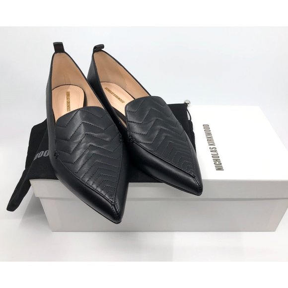 Nicholas Kirkwood Beya Black Quilted Nappa Loafers - Picture 8 of 8